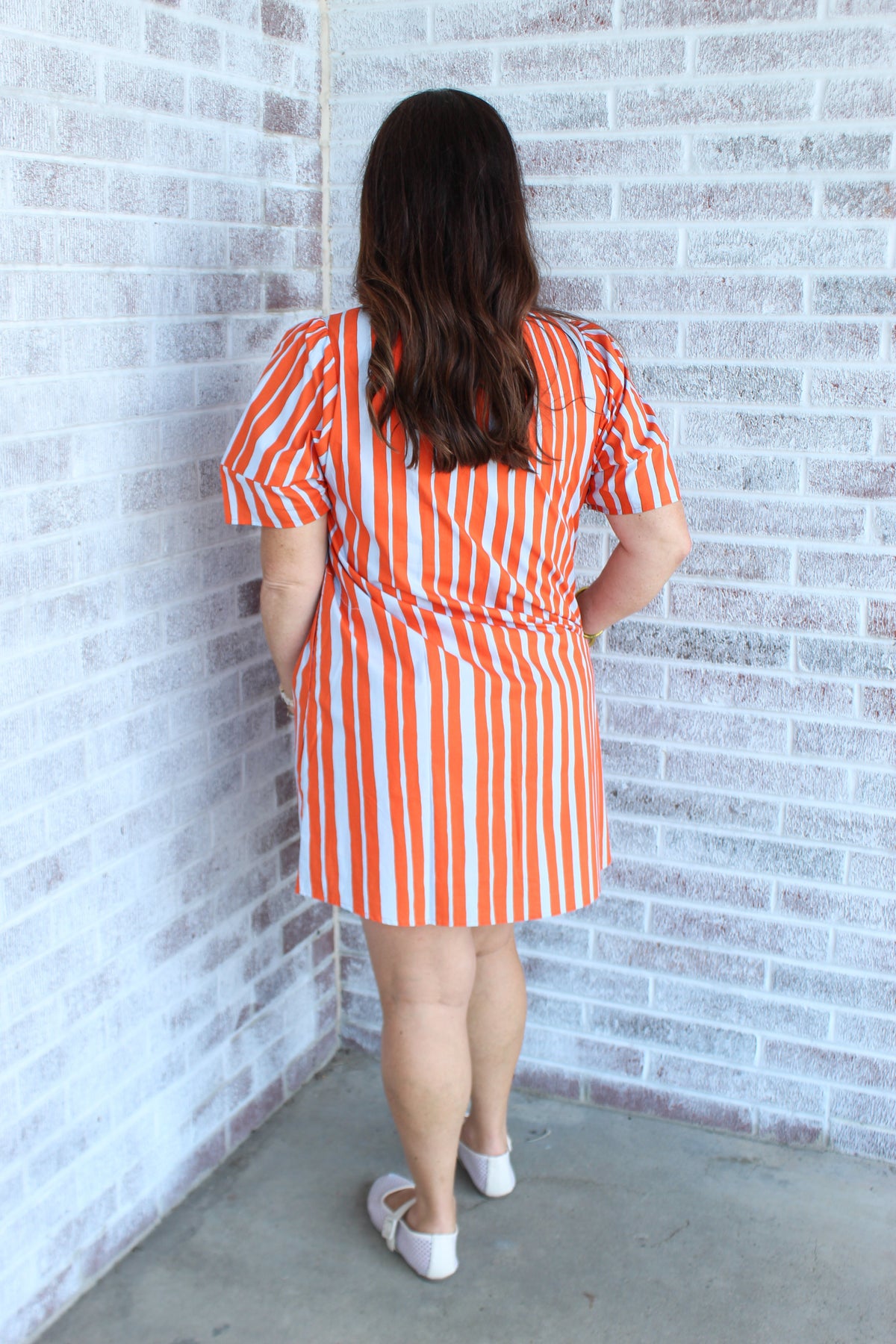Wild Darling V-Neck Button Front Multi Colored Dress